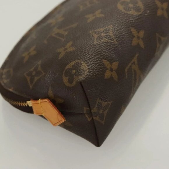 LOUIS VUITTON Monogram Pochette Cosmetic PM Cosmetic Pouch M47515 LV Auth 128420 - Picture 5 of 16